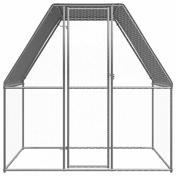 vidaXL Hönsbur silvergrå 2x2x2 m galvaniserat stål
