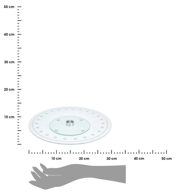 Glasroterande tallrik 30 cm