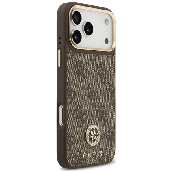 Guess 4G Strass Logo MagSafe-etui til iPhone 17 Pro Max brunt
