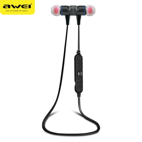 AWEI A920BL Bluetooth sportshovedtelefoner sort/sort magnetisk