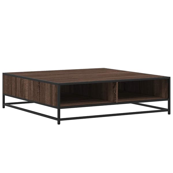 vidaXL sofabord brunt egetræ 100x100x30 cm