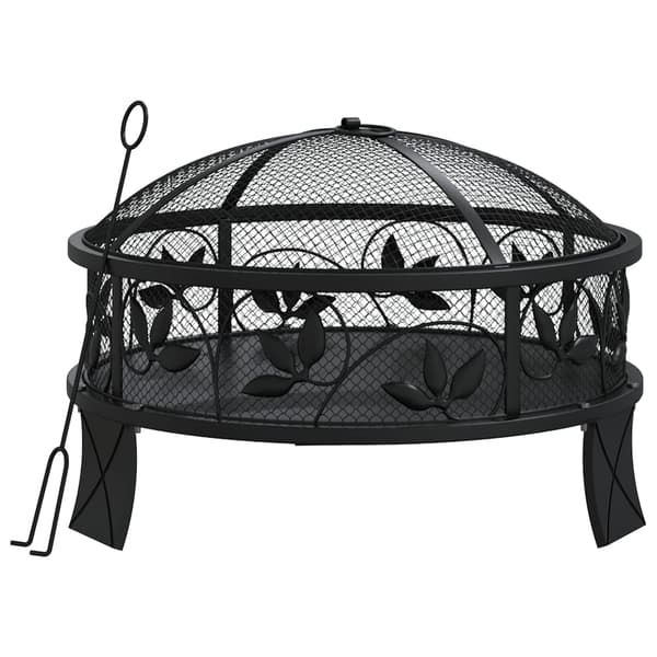 vidaXL Eldstad med eldstad, 50 cm, XXL, stål
