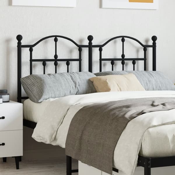 vidaXL metalsengegavl sort 120 cm