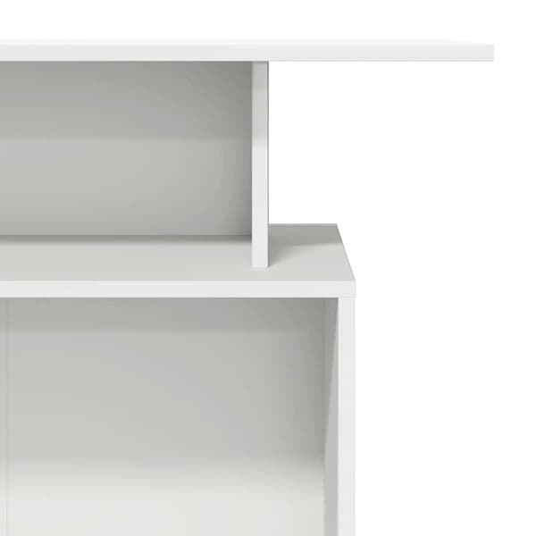 vidaXL Receptionsdisk vit 100x40x104 cm limmad trä