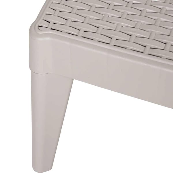 vidaXL Solstol, Cappuccino, 186x60x29 cm, PP