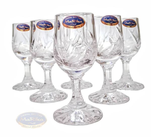 Krystal vodkaglas 25ml Frozen Leaf