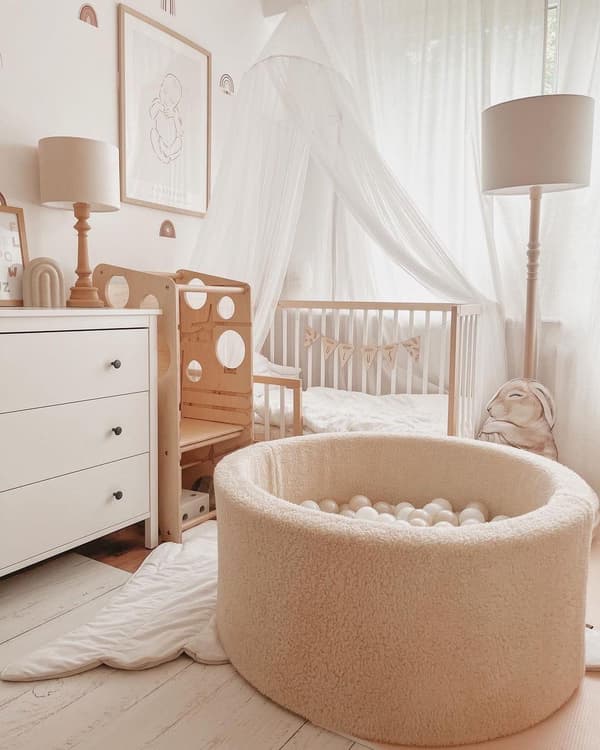 Tør pool 90x40 Teddy beige uden bolde