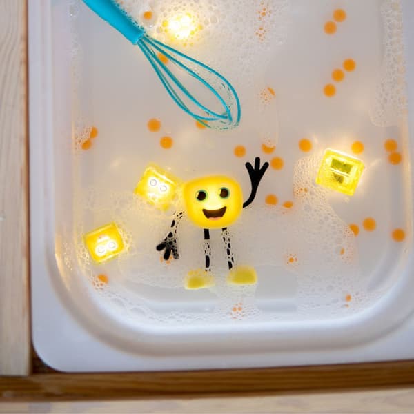 Alex Vand Sensoriske Terninger Sæt, Gul, Glo Pals