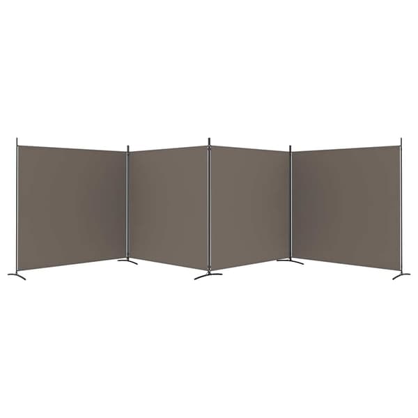 vidaXL 4-panelsskærm, antracit, 698x180 cm, stof