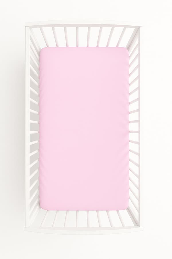 Bomuldslagner til tremmeseng 120x60 cm - pink