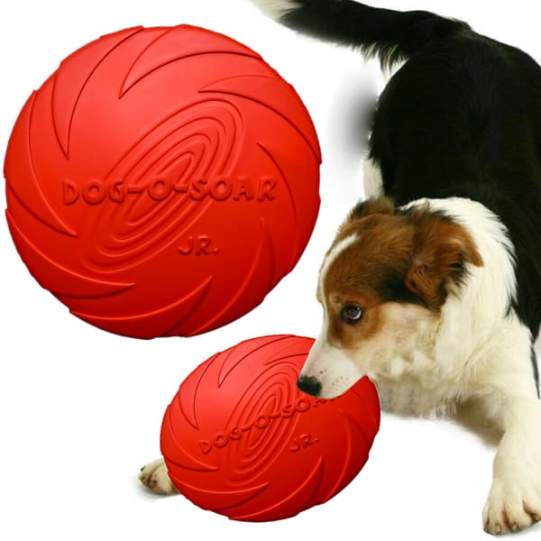 Pet Nova -lelu - kuminen frisbee-levy punainen 15 cm