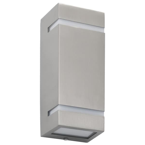 vidaXL Utomhusvägglampor, 2 st, 35 W, Silver, Rektangulära