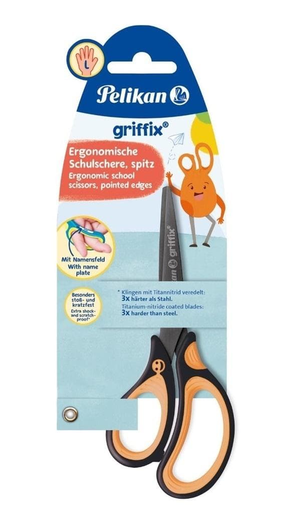 Neon Sort Venstrehåndet Spids Saks