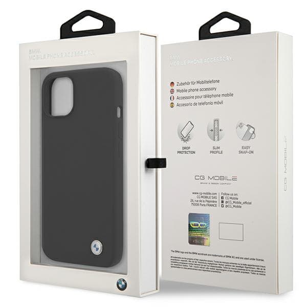 BMW Silikone Signature Logo Etui til iPhone 13 mini, Sort