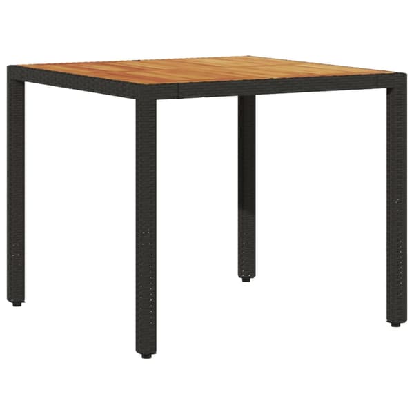 vidaXL havemøbelsæt med 3 dele og hynder, sort, polyrattan