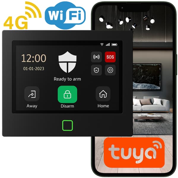 H700 WiFi och 4G Tuya Smart larmsystem