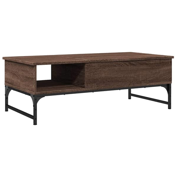 vidaXL sofabord brunt egetræ 100x50x35 cm