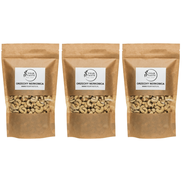 Sæt - 3x Cashewnødder 500g