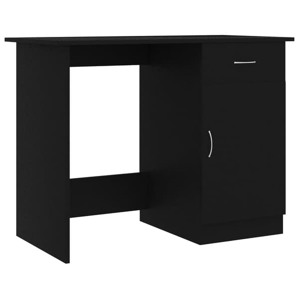 vidaXL skrivebord, sort, 100x50x76 cm, spånplade