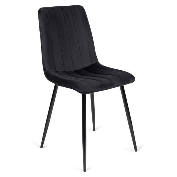 IBIS kläddd matstol svart sammet modern loft