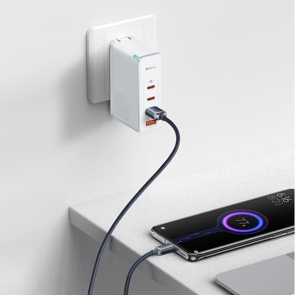 USB - USB-C kabel til hurtig opladning og dataoverførsel 100W 1,2m sort