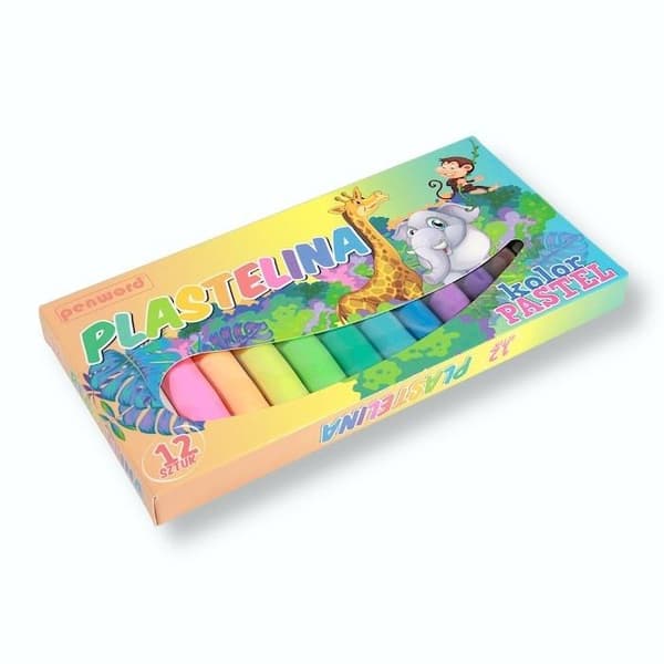 Modellervoks 12 farver pastel