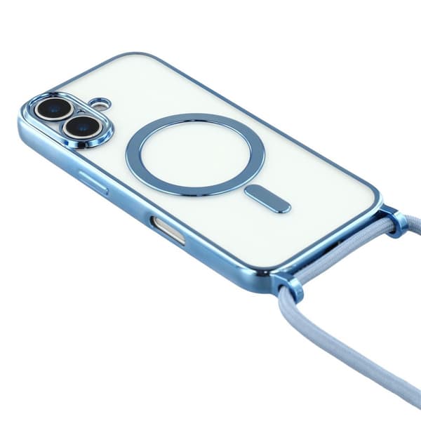 iPhone 17 cover, Electro MagSafe, blå + snor