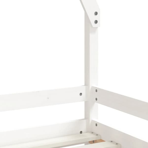 vidaXL Barnsängram vit 80x200 cm furu