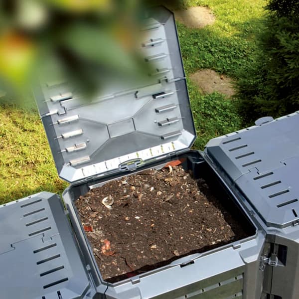 vidaXL havekompostor, sort, 800 L