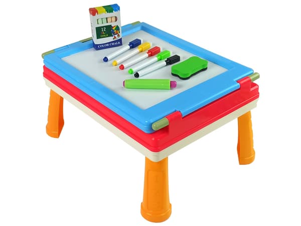 3-i-1 magnetisk krittavla, blått spelbord