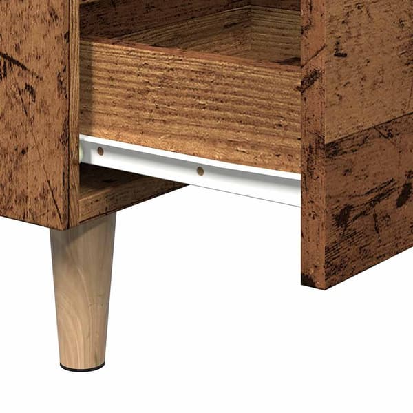 vidaXL sengebord, antik træ, 40x35x69 cm