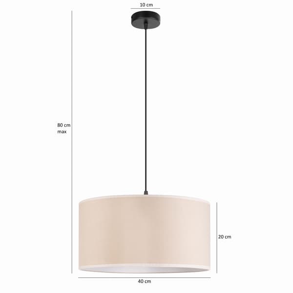 Tornado AD1 lampa, beige sammet