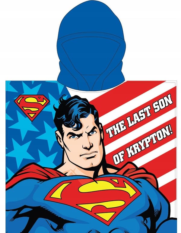 Superman badehåndklæde med hætte strandpool D086B