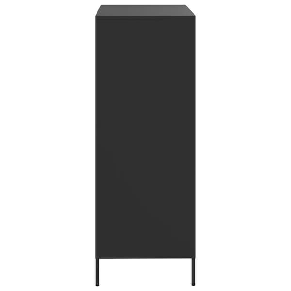 vidaXL skab, sort, 68x39x101,5 cm, stål