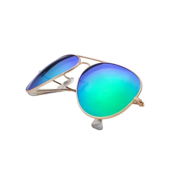 AVIATOR PILOT SOLGLASÖGON - TURKOS MED GULDBÅGE OK281WZ1