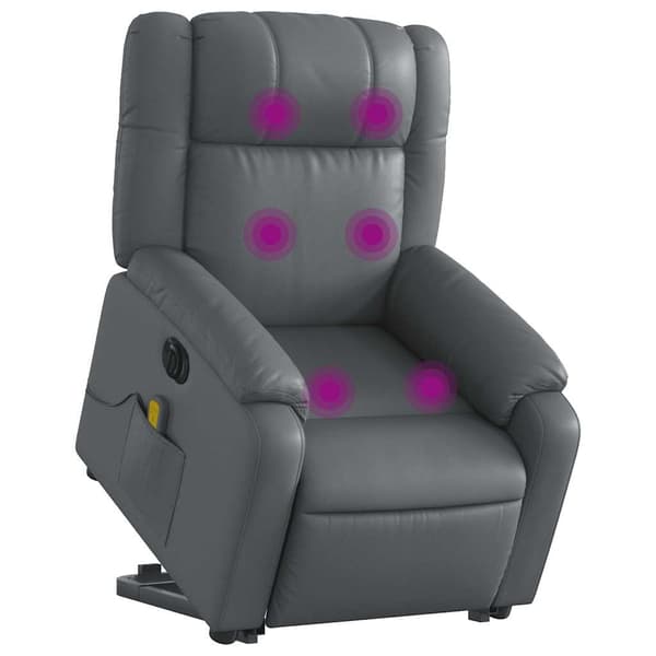 vidaXL elektrisk lænestol med massage, grå