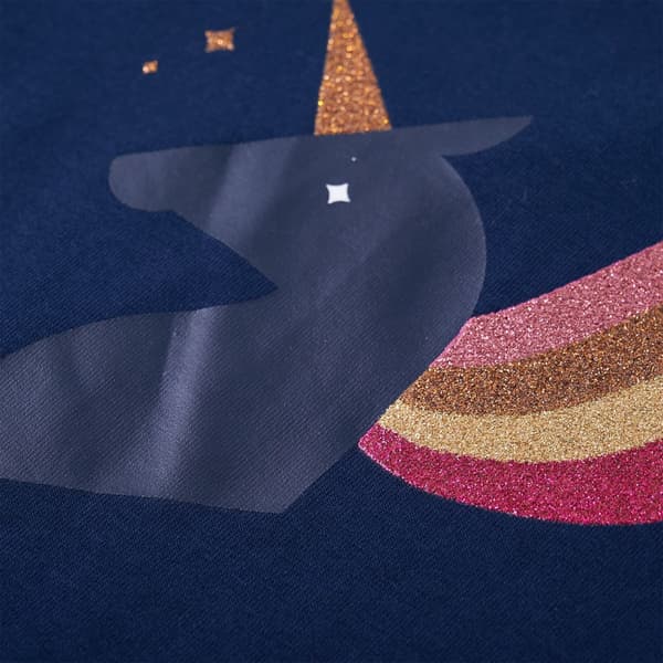 Barn långärmad T-shirt, marinblå, 92