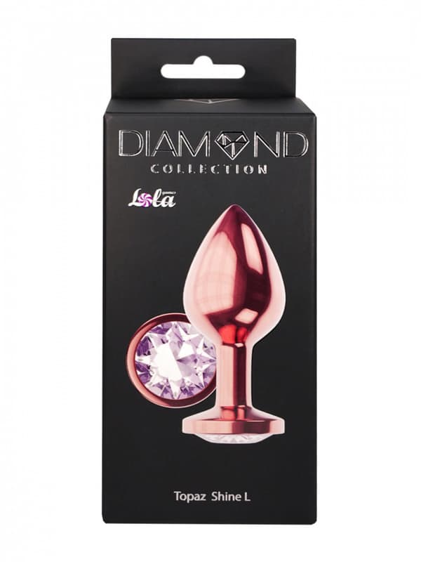 Analplugg Diamant Månsten Shine L Roséguld