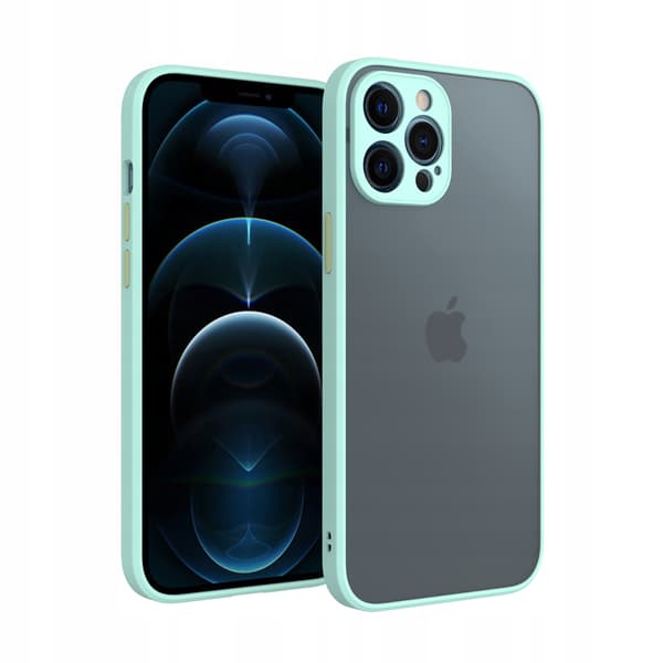 Fodral till IPHONE 13 PRO MAX MILKY SKAL BLÅ BAKSIDA + GLAS