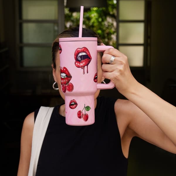 Blush Pop 900 ml termokrus med sugerør