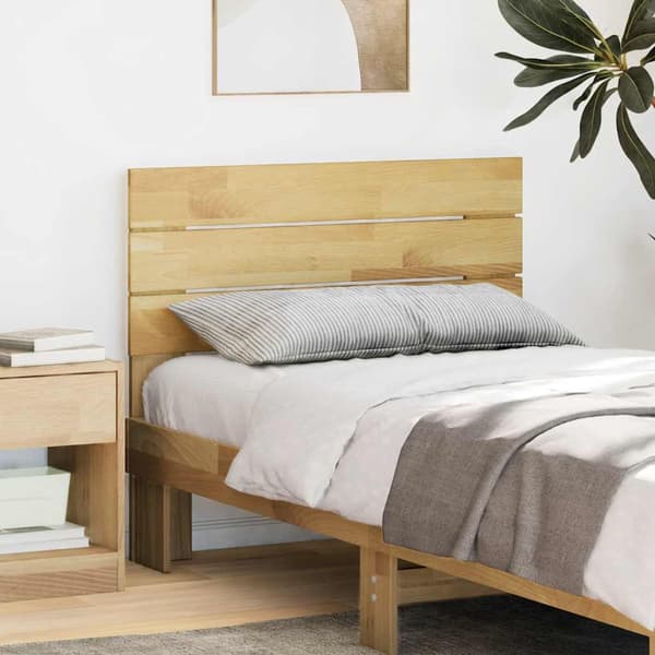 vidaXL sengegavl 90 cm massivt egetræ
