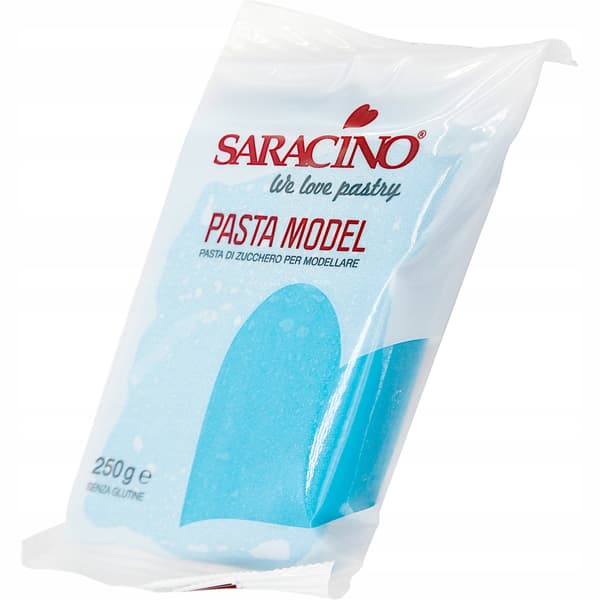 Sockerpasta för modellering av Saracino-figurer, blå, 250 g