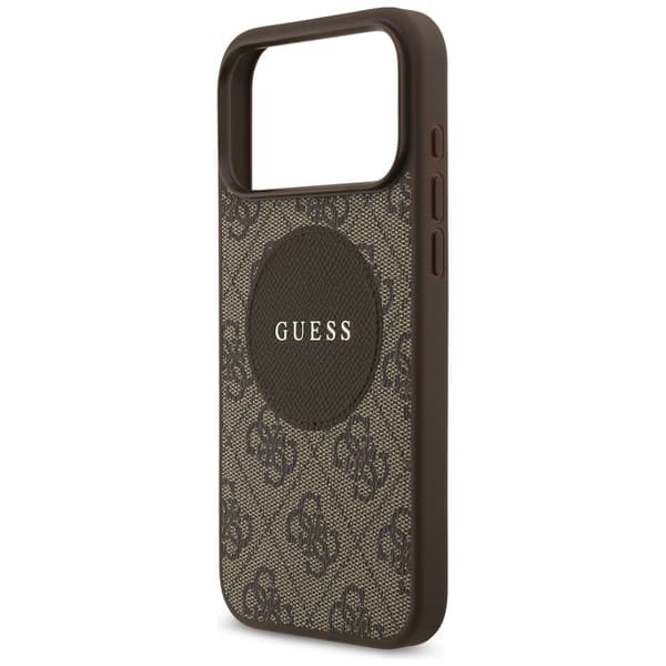 Guess 4G Circle Classic Logo MagSafe-etui til iPhone 17 Pro Max brunt