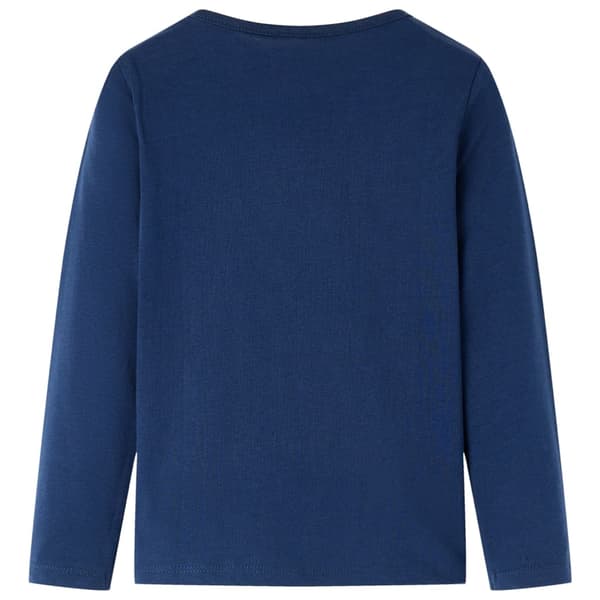 Barn långärmad T-shirt, marinblå, 104