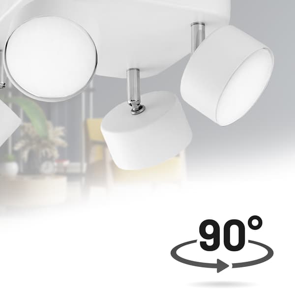 Heckermann 8795318A LED-spotlight vit 4x huvud