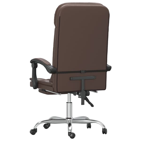 vidaXL Massagestol brun konstläder