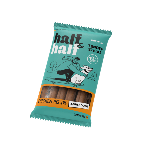 Half&Half hundegodbidder til voksne kyllinger 100g