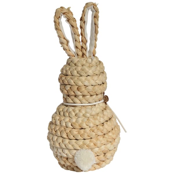 Påskdekorationsfigur med halmkanin 24 cm