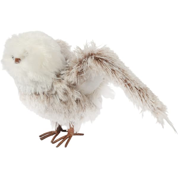 Uggla vacker fluffig juldekoration vinterdekoration 45 cm