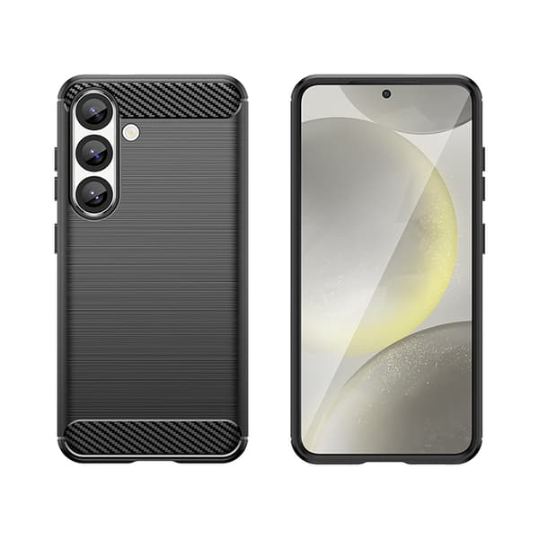 Silikone bagcover til iPhone 16e Carbon Cover - sort